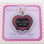 Good Girl Heart Kindle Charm for USB-C Port - Decorate your E-Readers or Phone