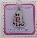 Ghost Reader Kindle Charm for USB-C Port - Decorate your E-Readers or Phone