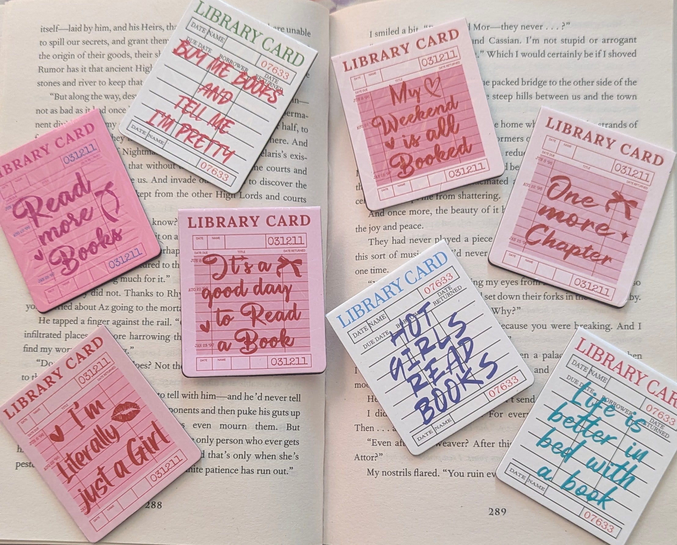 Library Card Magnetic Bookmark