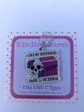 Dark & Fictional Kindle Charm for USB-C Port - Decorate your E-Readers or Phone