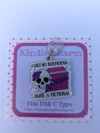 Dark & Fictional Kindle Charm for USB-C Port - Decorate your E-Readers or Phone