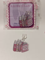 Pink Heart Book Kindle Charm for USB-C Port - Decorate your E-Readers or Phone