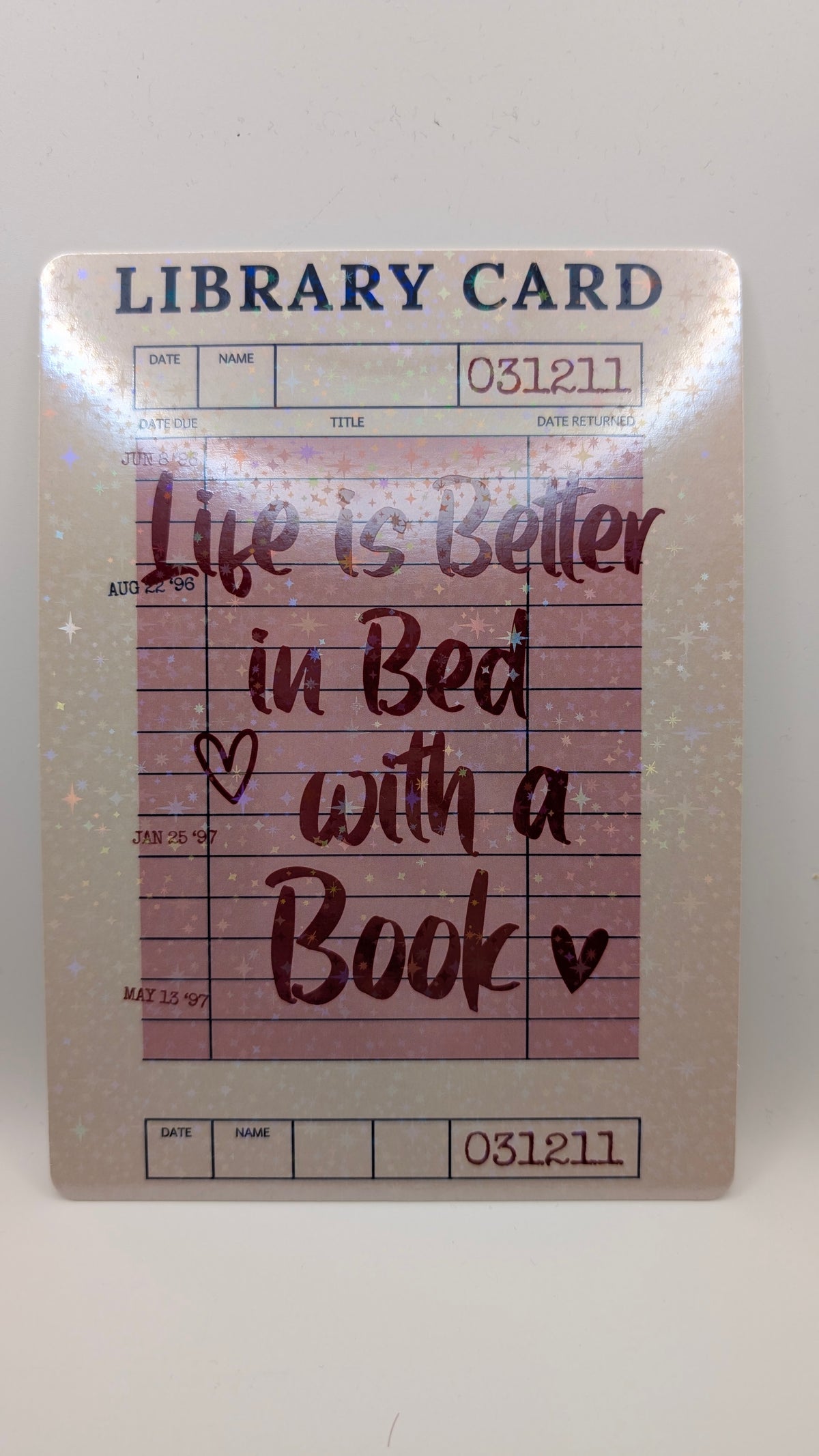 Library Card Style Kindle Inserts & Matching Magnetic Bookmarks
