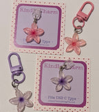Flower Kindle Charm Set for USB-C Port - Decorate your E-Readers or Phone