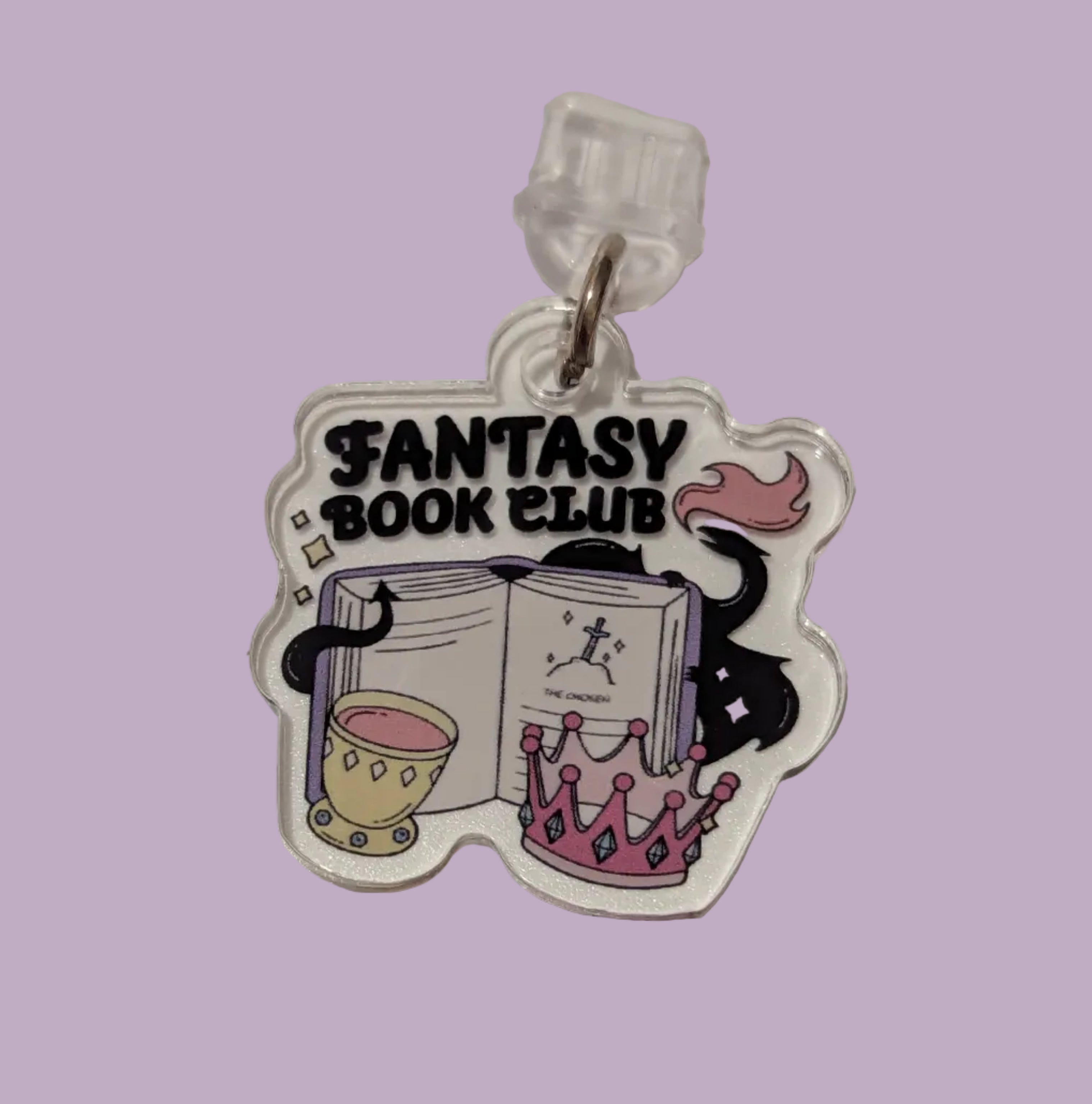 Fantasy Book Club Crown Kindle Charm for USB-C Port - Decorate your E-Readers or Phone