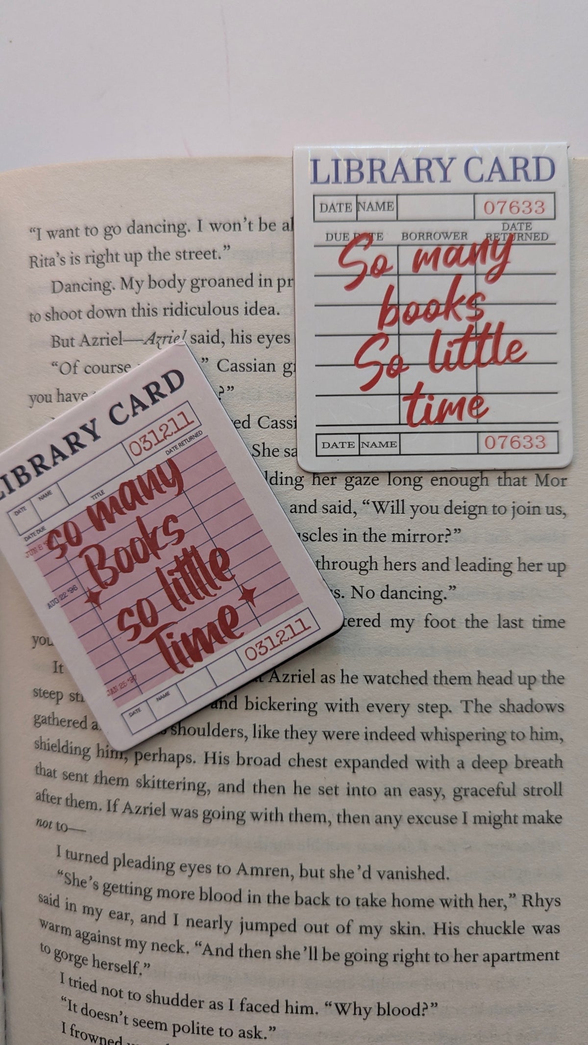 Library Card Magnetic Bookmark