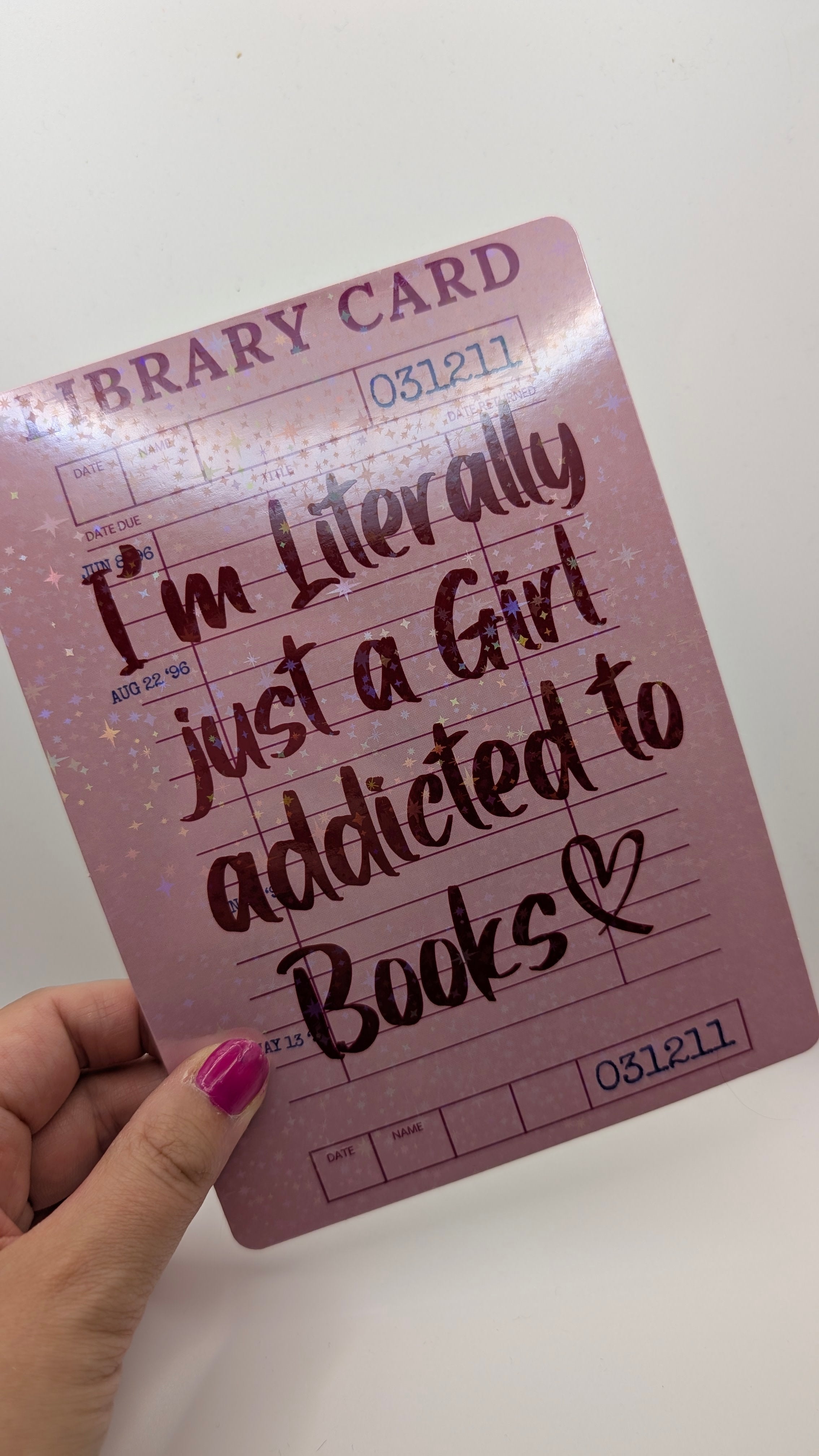 Library Card Style Kindle Inserts & Matching Magnetic Bookmarks