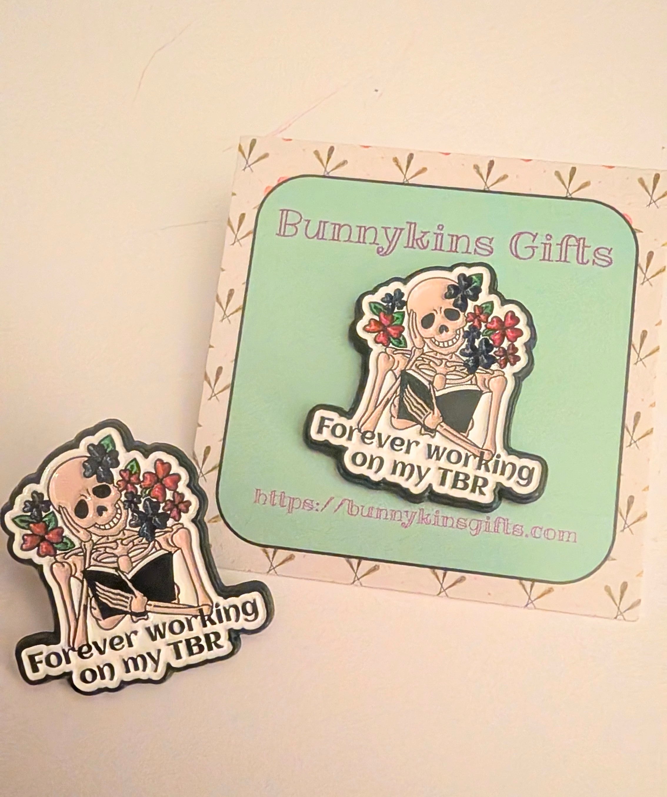 Forever Working on my TBR Enamel Pin Badge