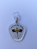 I Will Not Die Today Dragon Kindle Charm for USB-C Port - Decorate your E-Readers or Phone