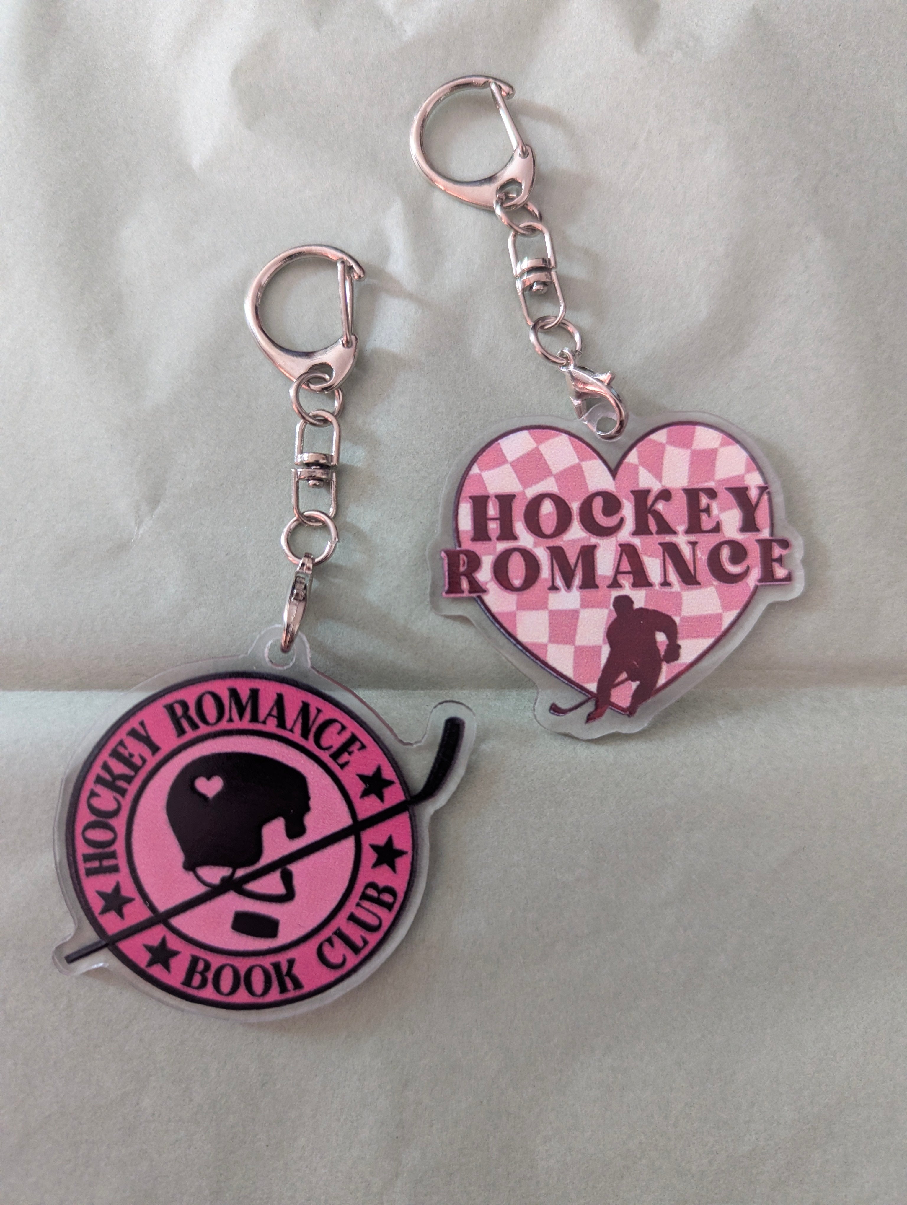 Hockey Romance Book Club Keychain