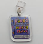 Books Are My Happy Place Kindle Charm for USB-C Port - Decorate your E-Readers or Phone