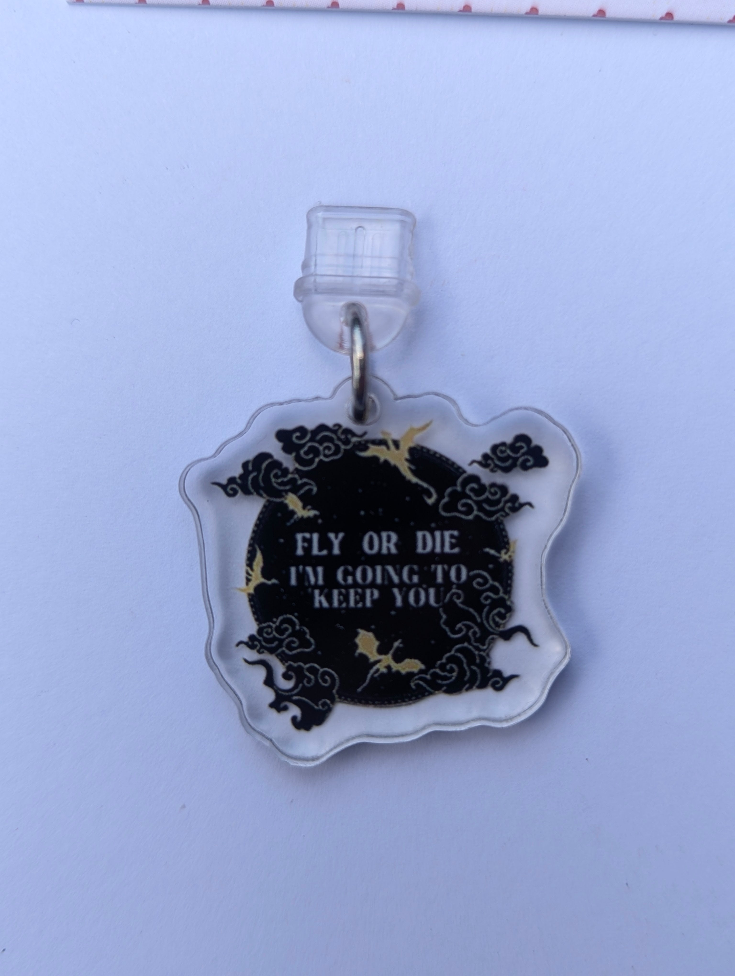 Fly or Die Dragons Kindle Charm for USB-C Port - Decorate your E-Readers or Phone