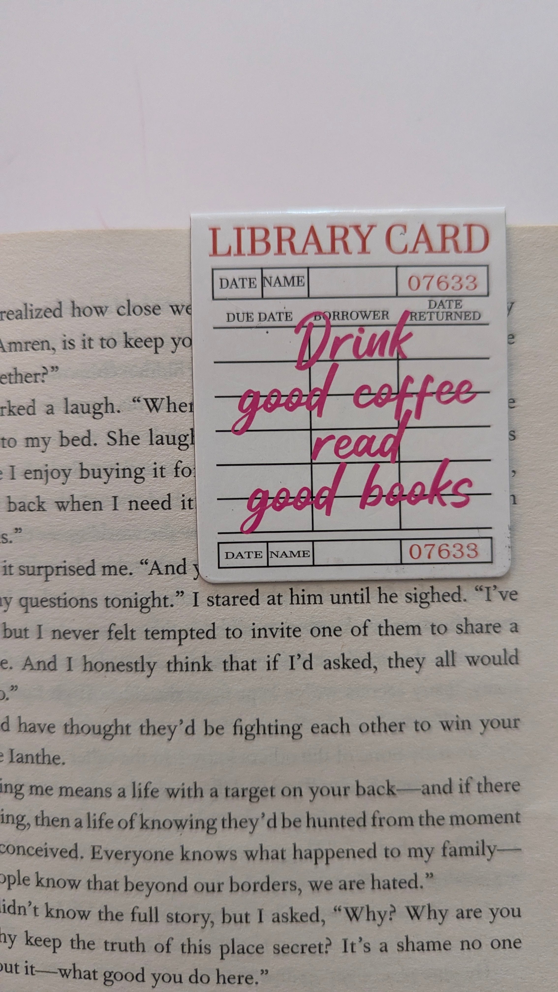 Library Card Magnetic Bookmark