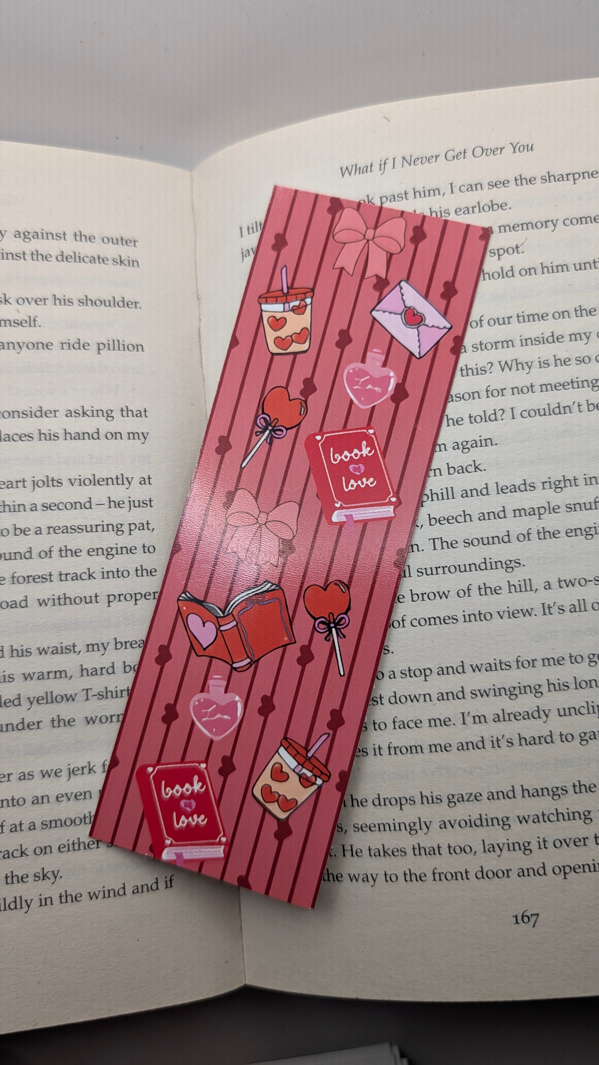 Red Romance Book Lover Bookmark