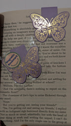 Lilac Butterfly Magnetic Bookmark