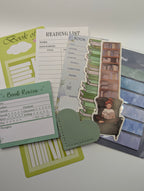 Colour themed bookmark and  review set