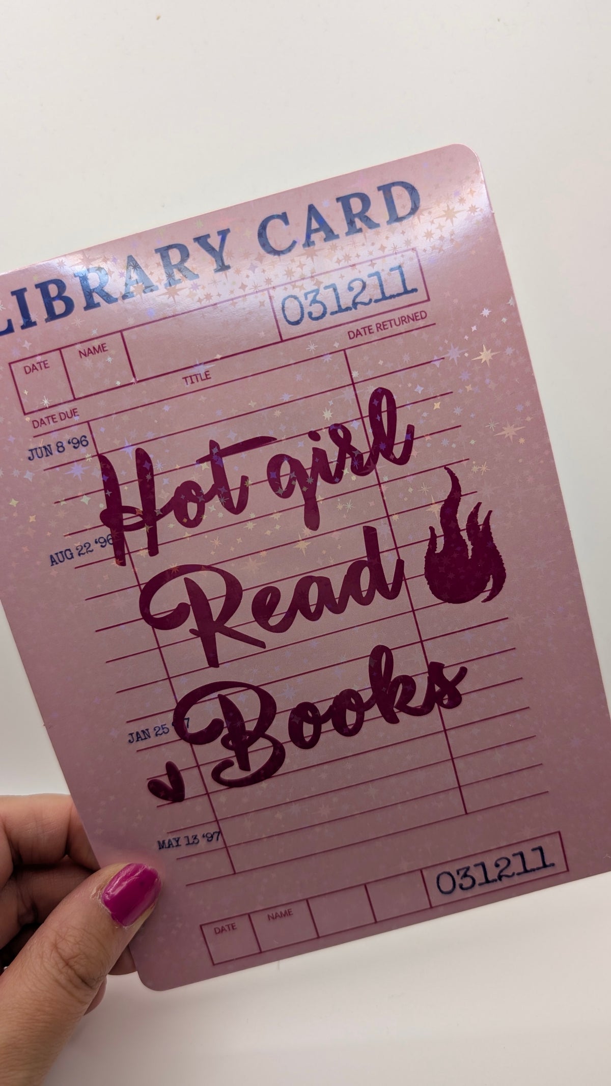 Library Card Style Kindle Inserts & Matching Magnetic Bookmarks