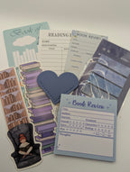 Colour themed bookmark and  review set
