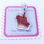 Falling for the Villain Book Kindle Charm for USB-C Port - Decorate your E-Readers or Phone
