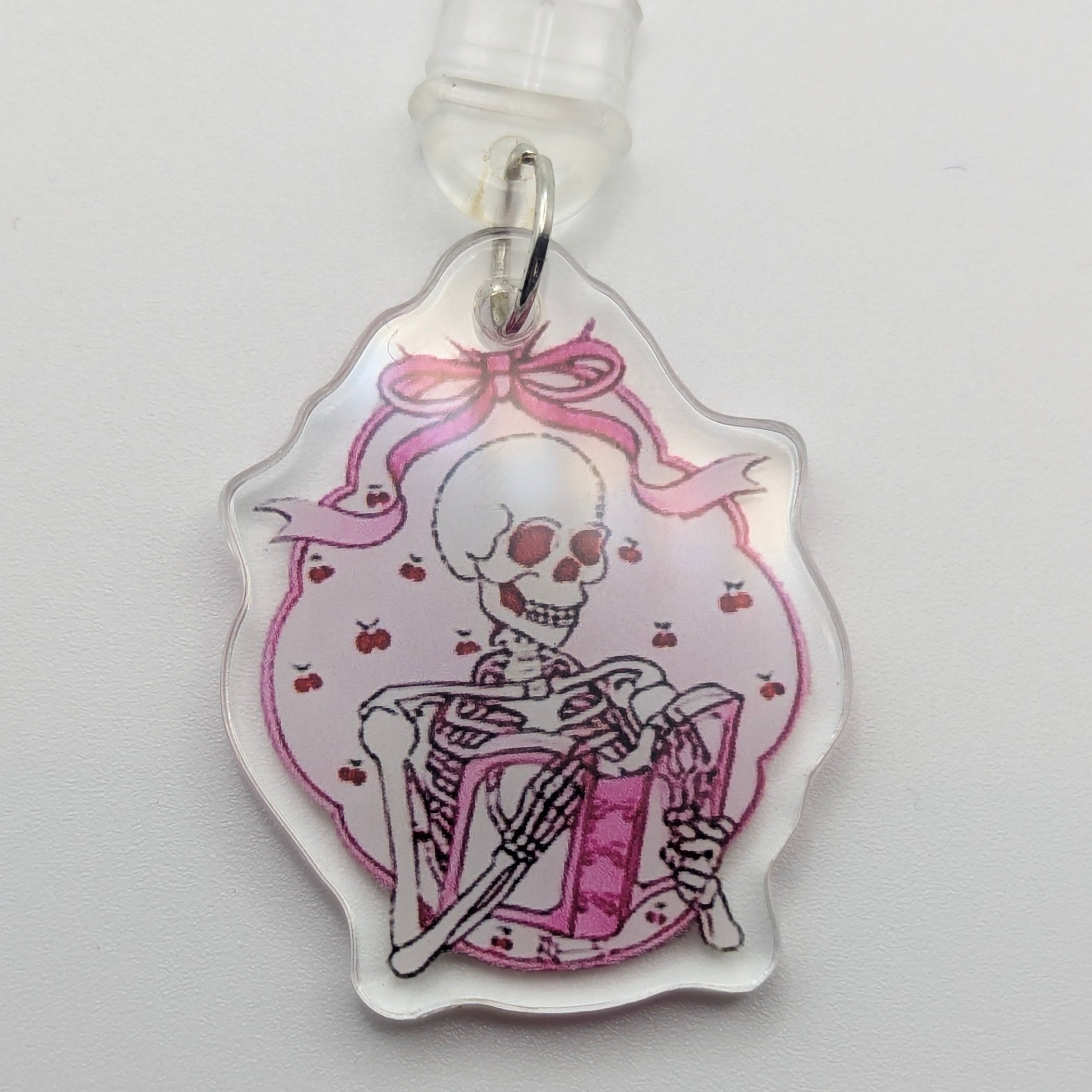 Skeleton Reader Kindle Charm for USB-C Port - Decorate your E-Readers or Phone