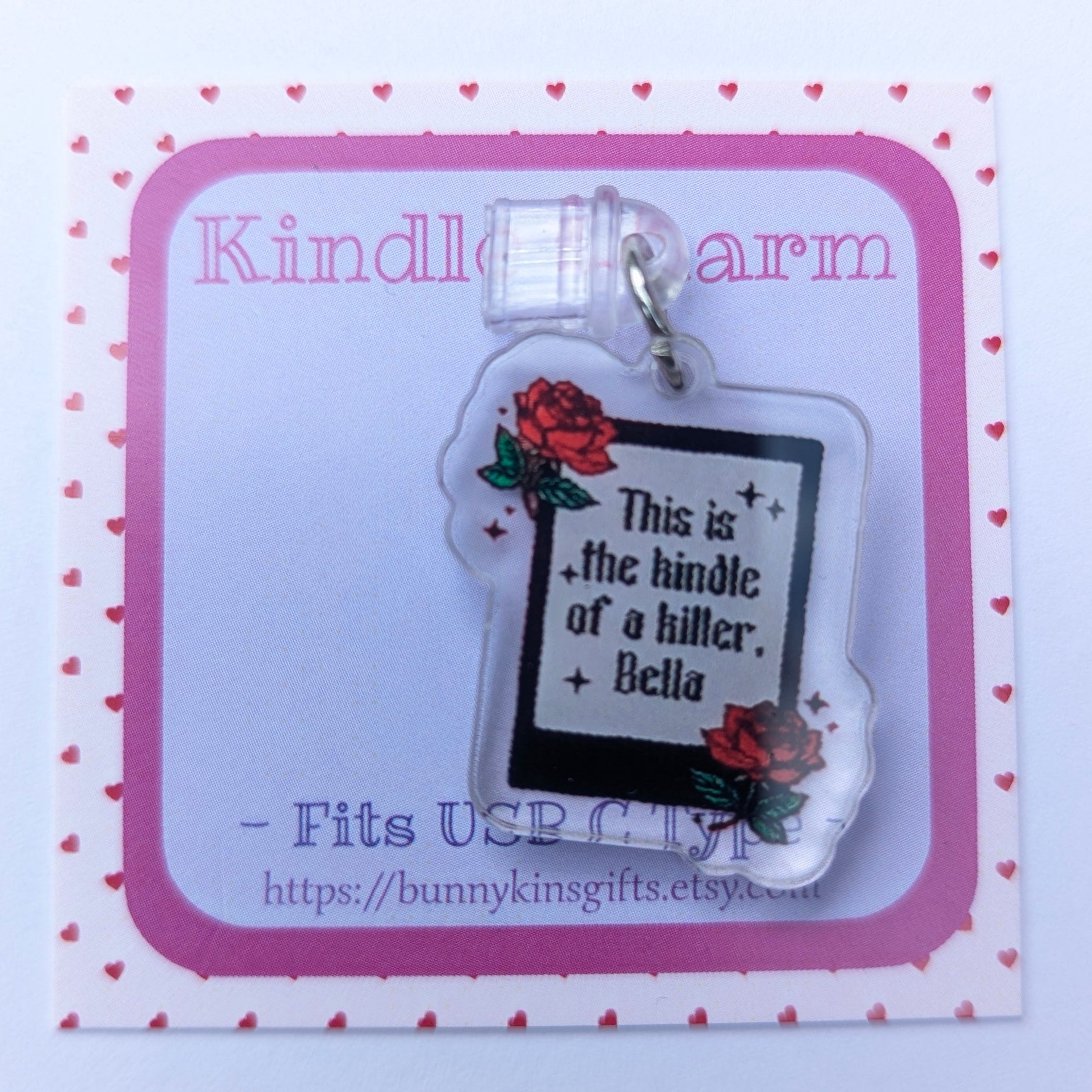 Kindle of a Killer Kindle Charm for USB-C Port - Decorate your E-Readers or Phone