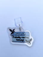 Probably Reading Fantasy Kindle Charm for USB-C Port - Decorate your E-Readers or Phone