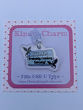 Probably Reading Fantasy Kindle Charm for USB-C Port - Decorate your E-Readers or Phone