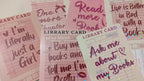 Kindle Inserts Mystery Pack - Library Card Bookish Themed