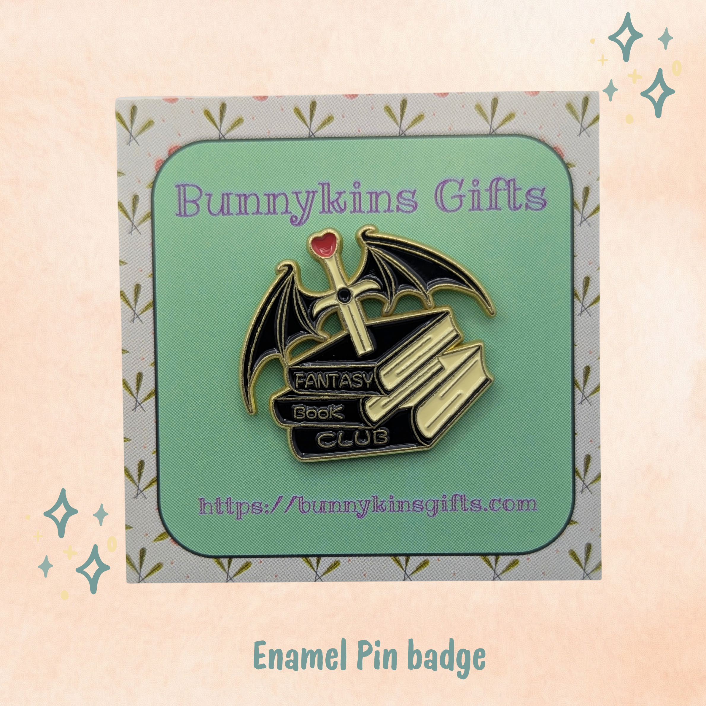 Fantasy Book Club Sword Enamel Pin Badge