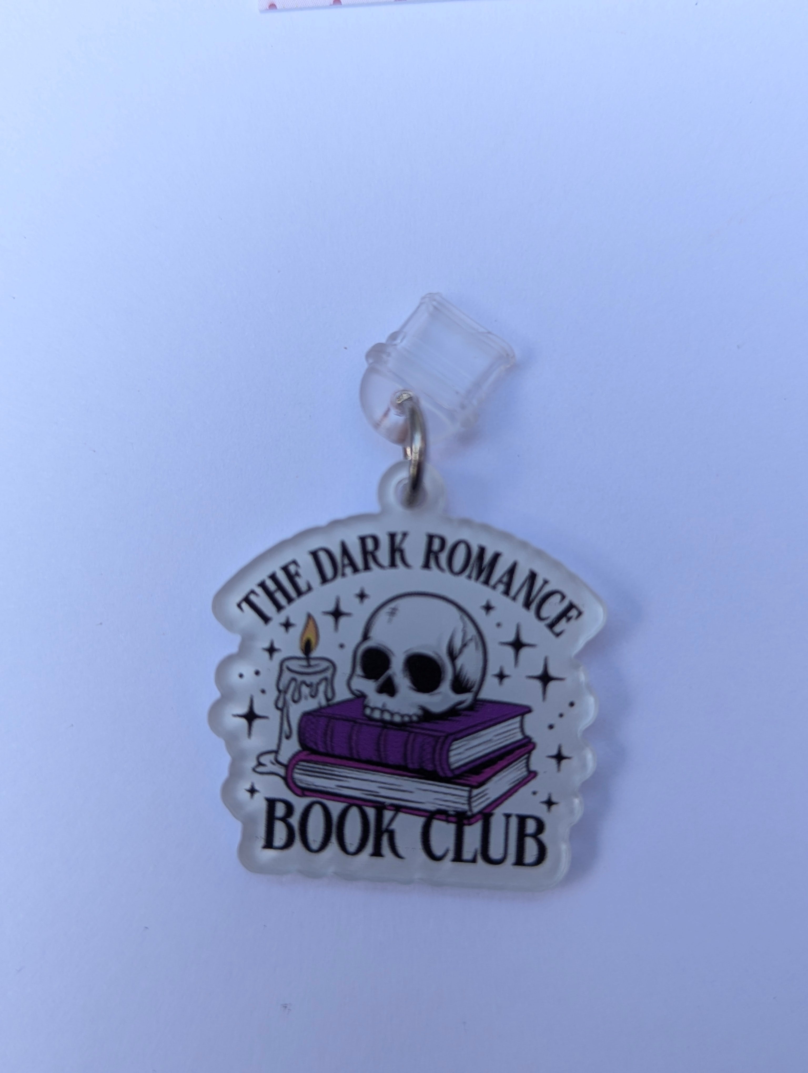 Dark Romance Book Club Skull Kindle Charm for USB-C Port - Decorate your E-Readers or Phone