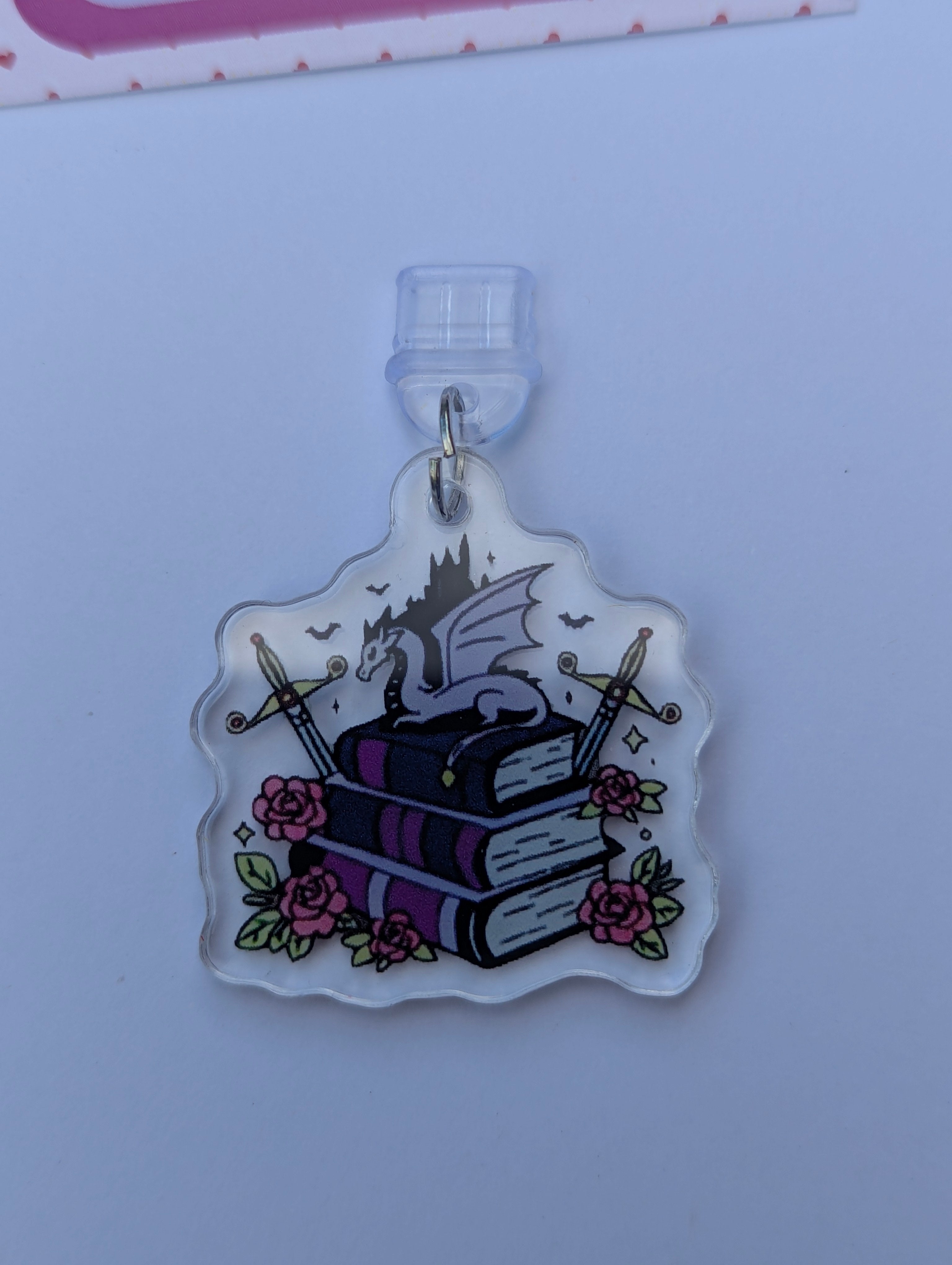 Romantasy Book Dragon Kindle Charm for USB-C Port - Decorate your E-Readers or Phone