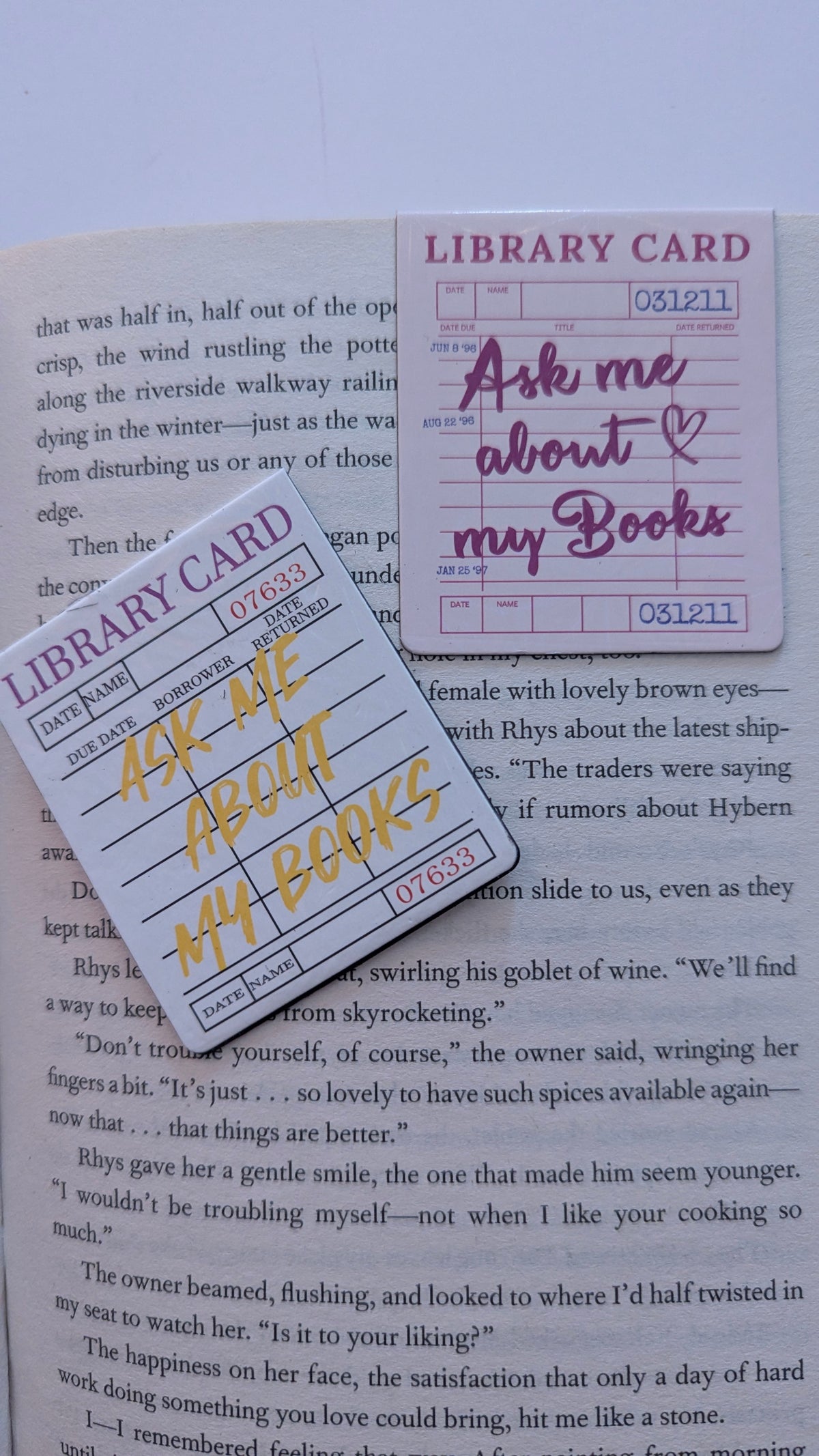 Library Card Magnetic Bookmark