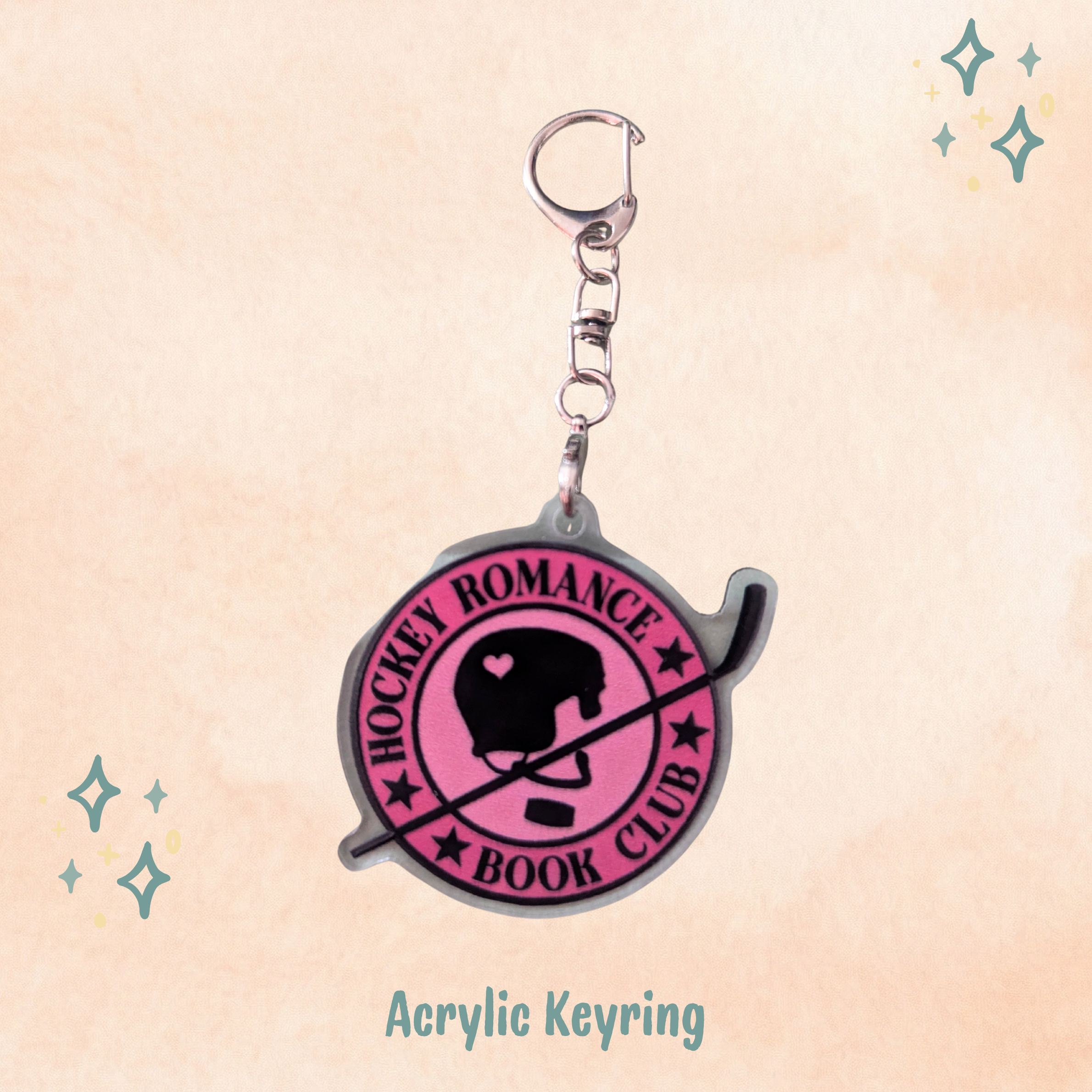 Hockey Romance Book Club Keychain