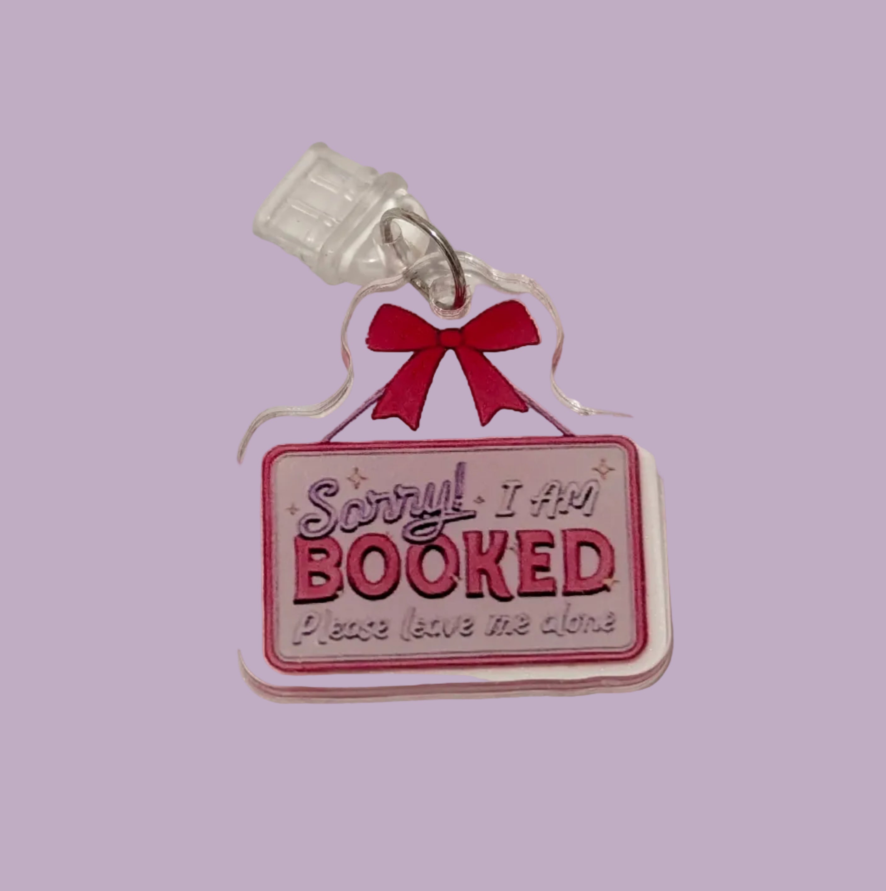 Sorry I Am Booked Kindle Charm for USB-C Port - Decorate your E-Readers or Phone