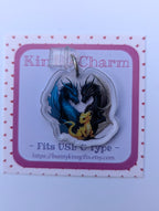 Dragon Trio Kindle Charm for USB-C Port - Decorate your E-Readers or Phone