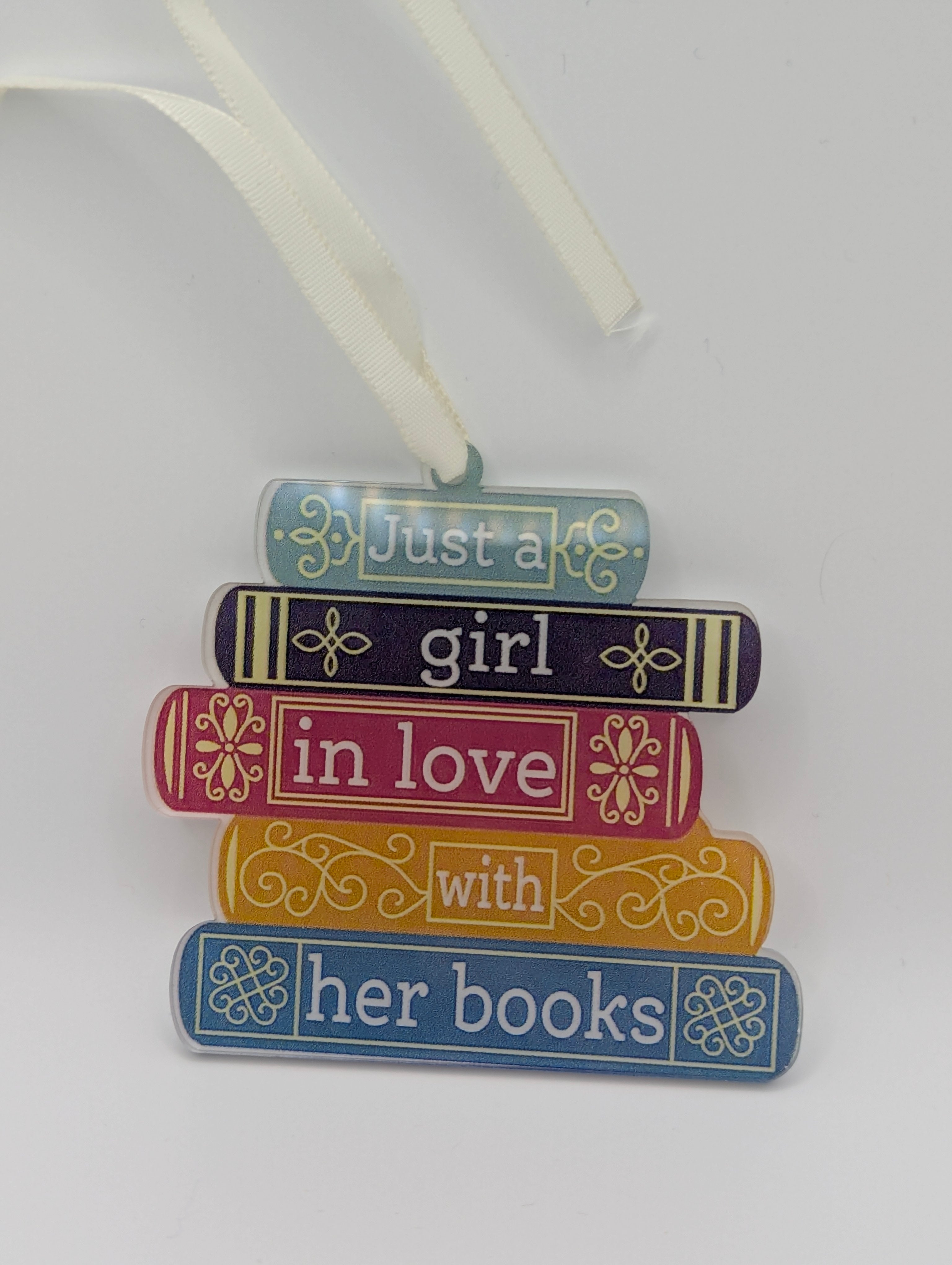 Just A Girl In Love With Her Books Bookshelf Decoration