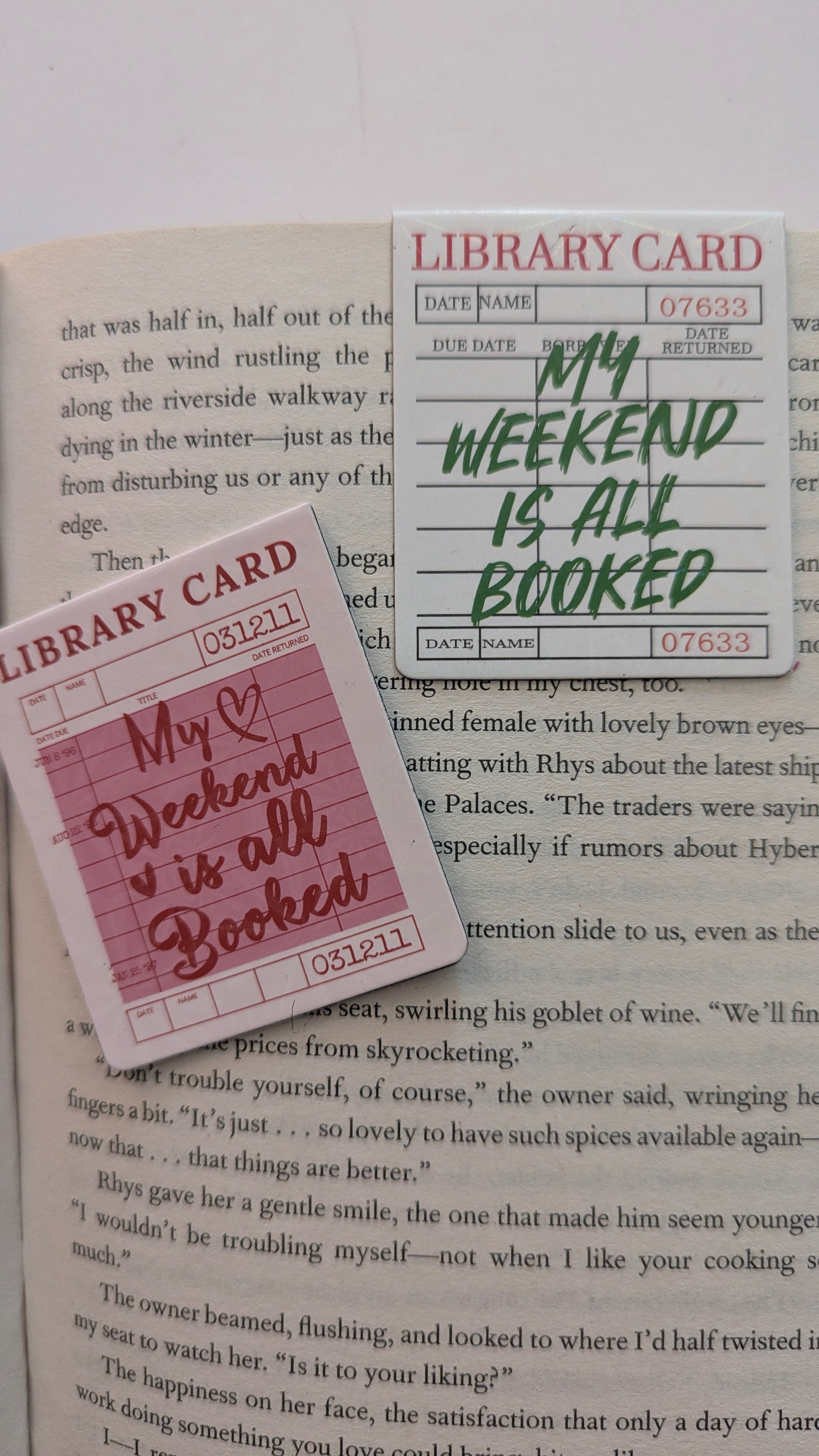 Library Card Magnetic Bookmark