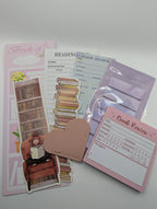 Colour themed bookmark and  review set
