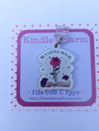 Run Little Mouse White Kindle Charm for USB-C Port - Decorate your E-Readers or Phone
