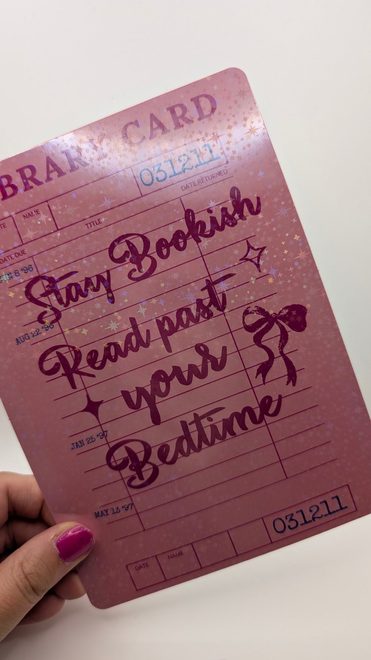 Library Card Style Kindle Inserts & Matching Magnetic Bookmarks