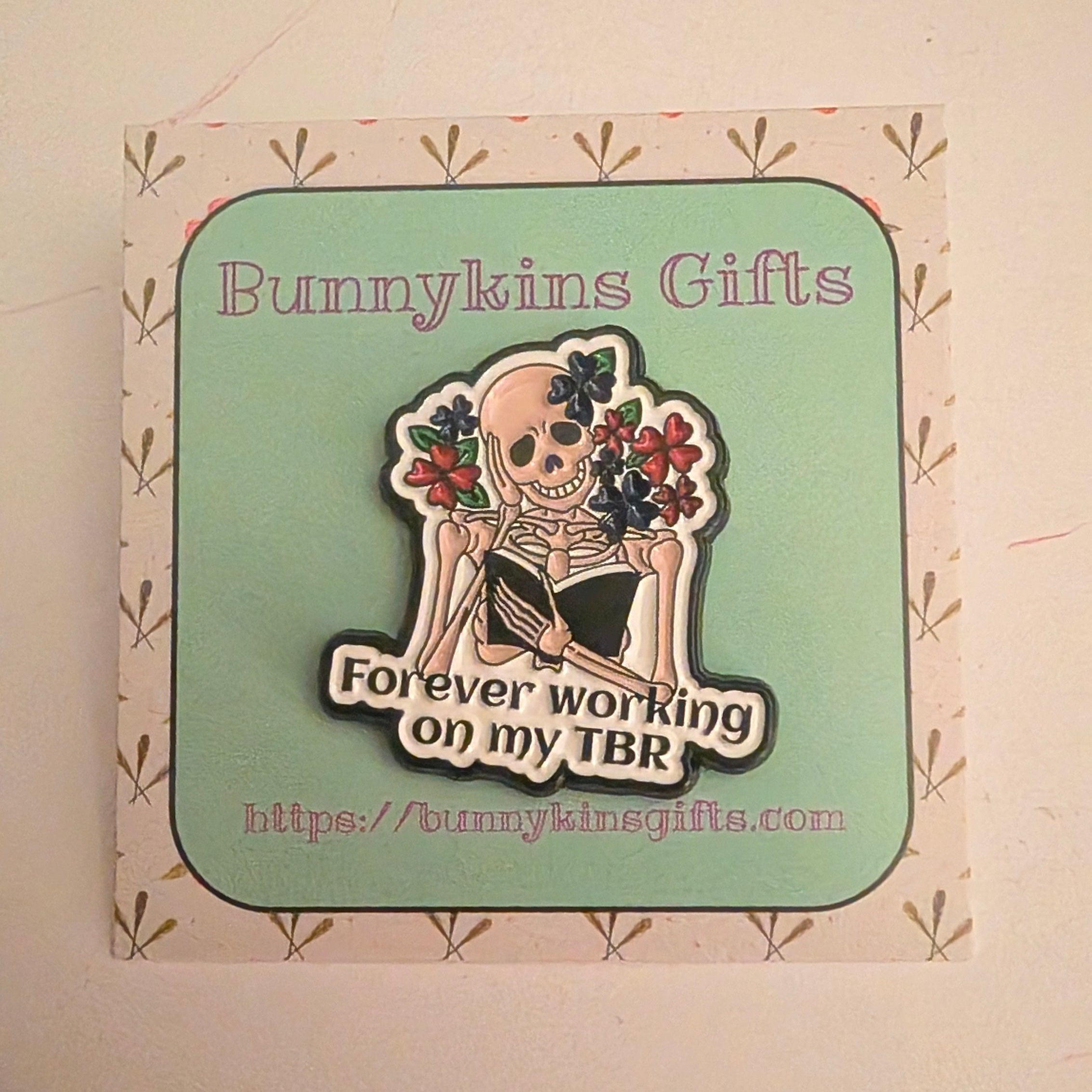 Forever Working on my TBR Enamel Pin Badge