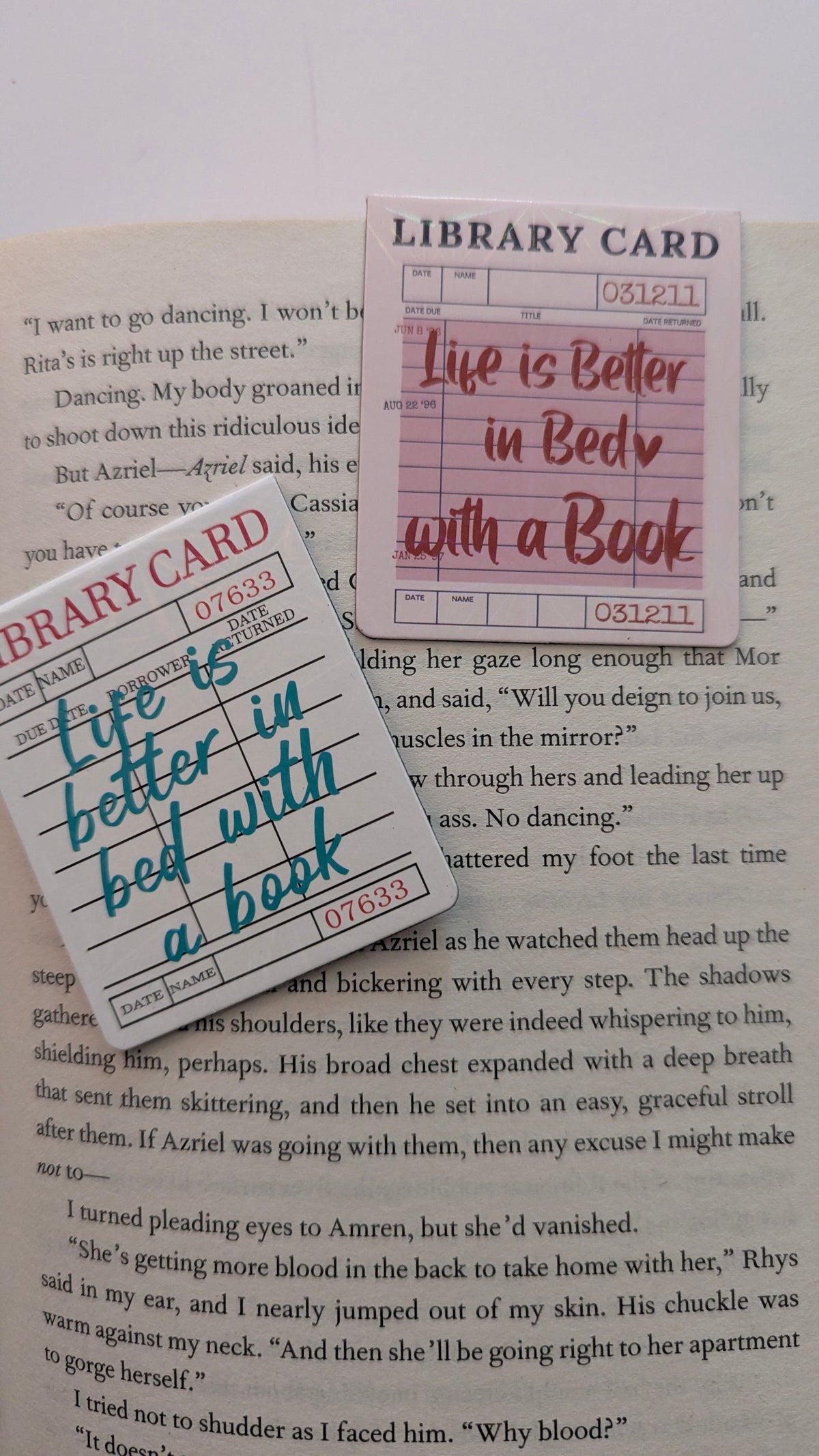 Library Card Magnetic Bookmark