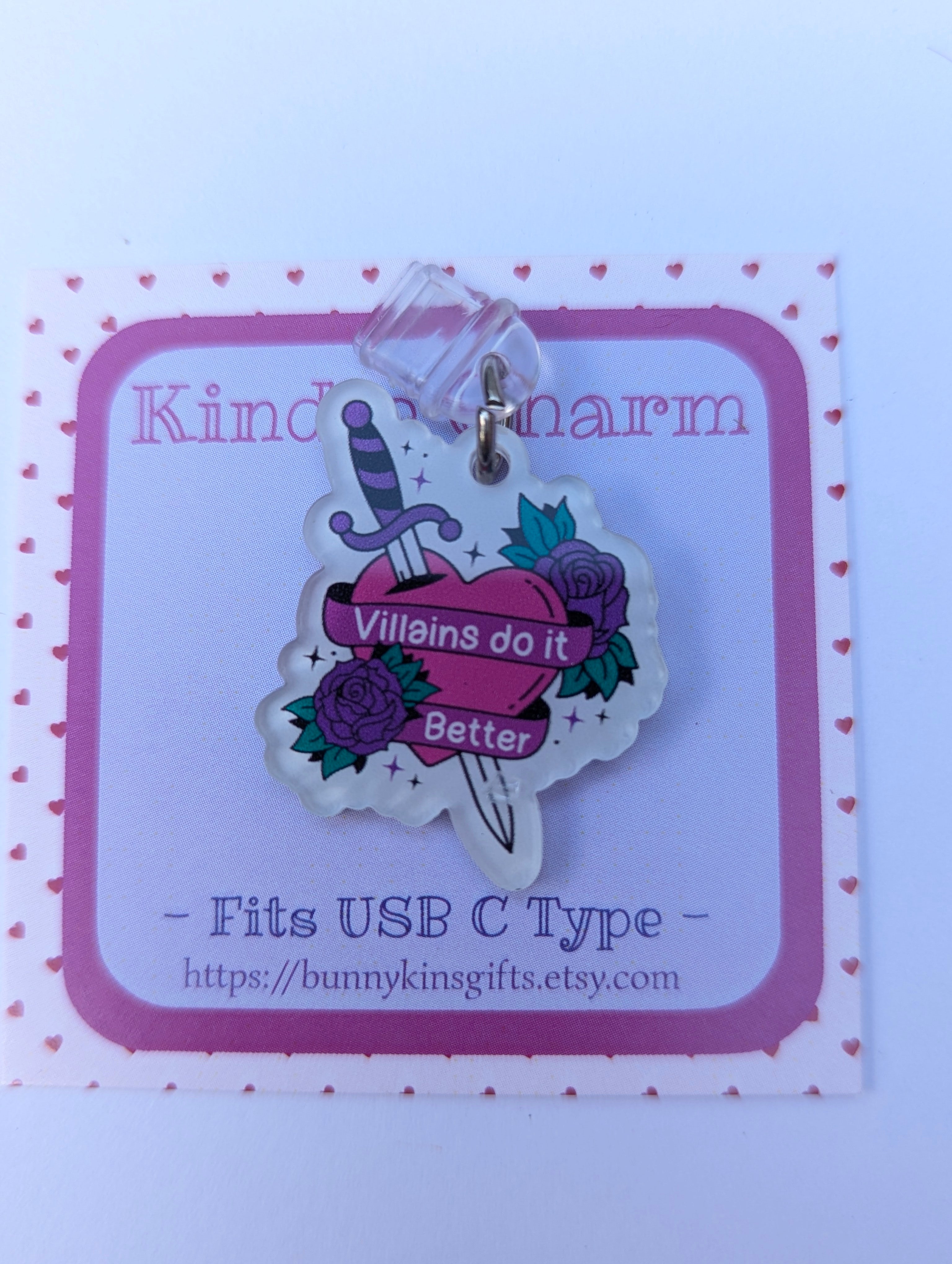 Villians Do It Better Kindle Charm for USB-C Port - Decorate your E-Readers or Phone