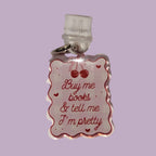 Deluxe Buy Me Books & Tell Me Im Pretty Kindle Charm for USB-C Port - Decorate your E-Readers or Phone