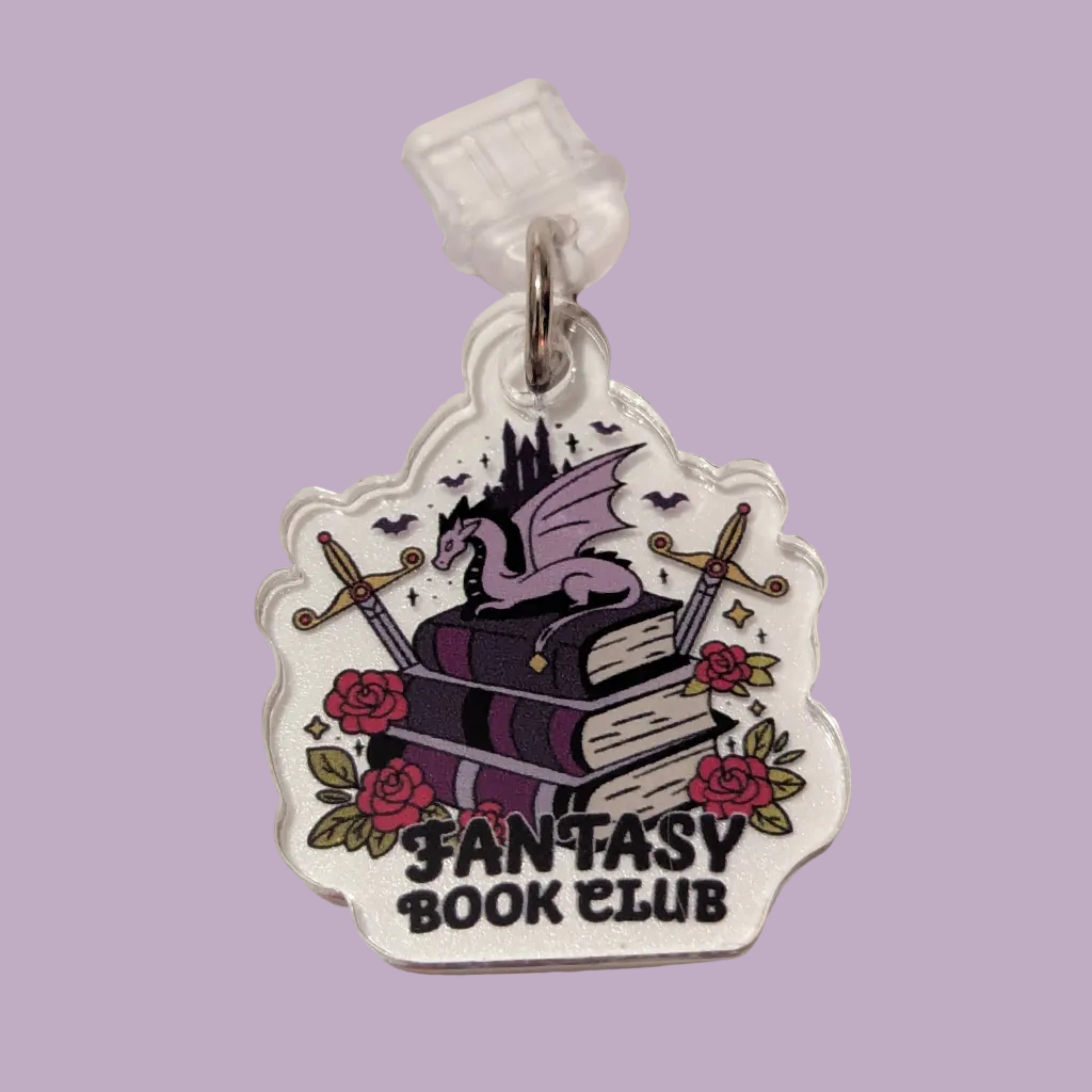 Fantasy Book Club Dragon Kindle Charm for USB-C Port - Decorate your E-Readers or Phone