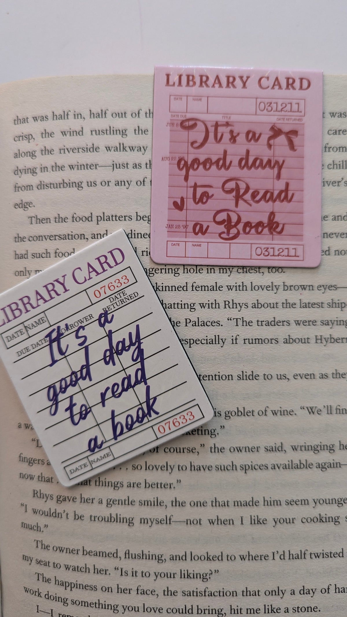 Library Card Magnetic Bookmark