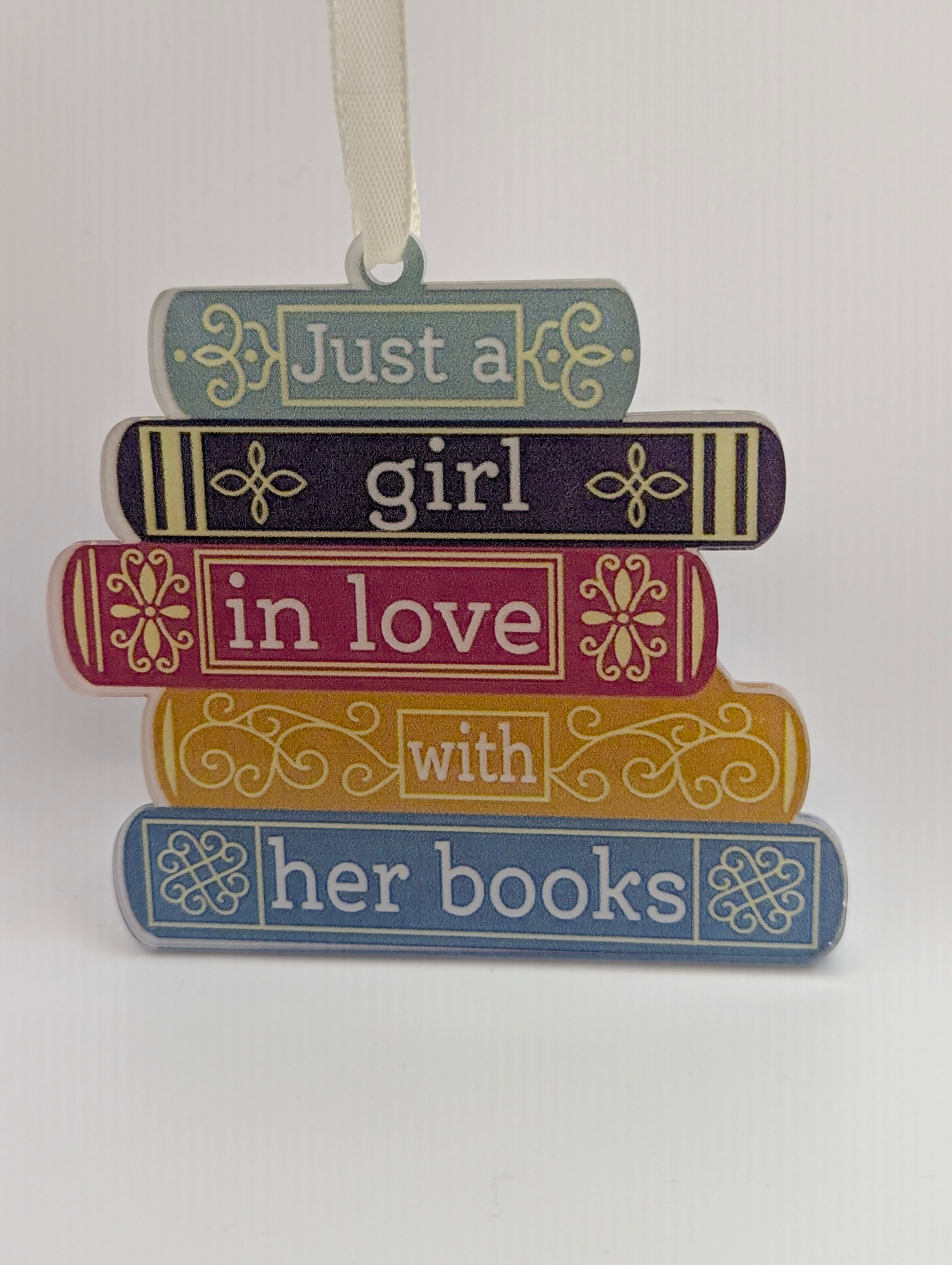 Just A Girl In Love With Her Books Bookshelf Decoration
