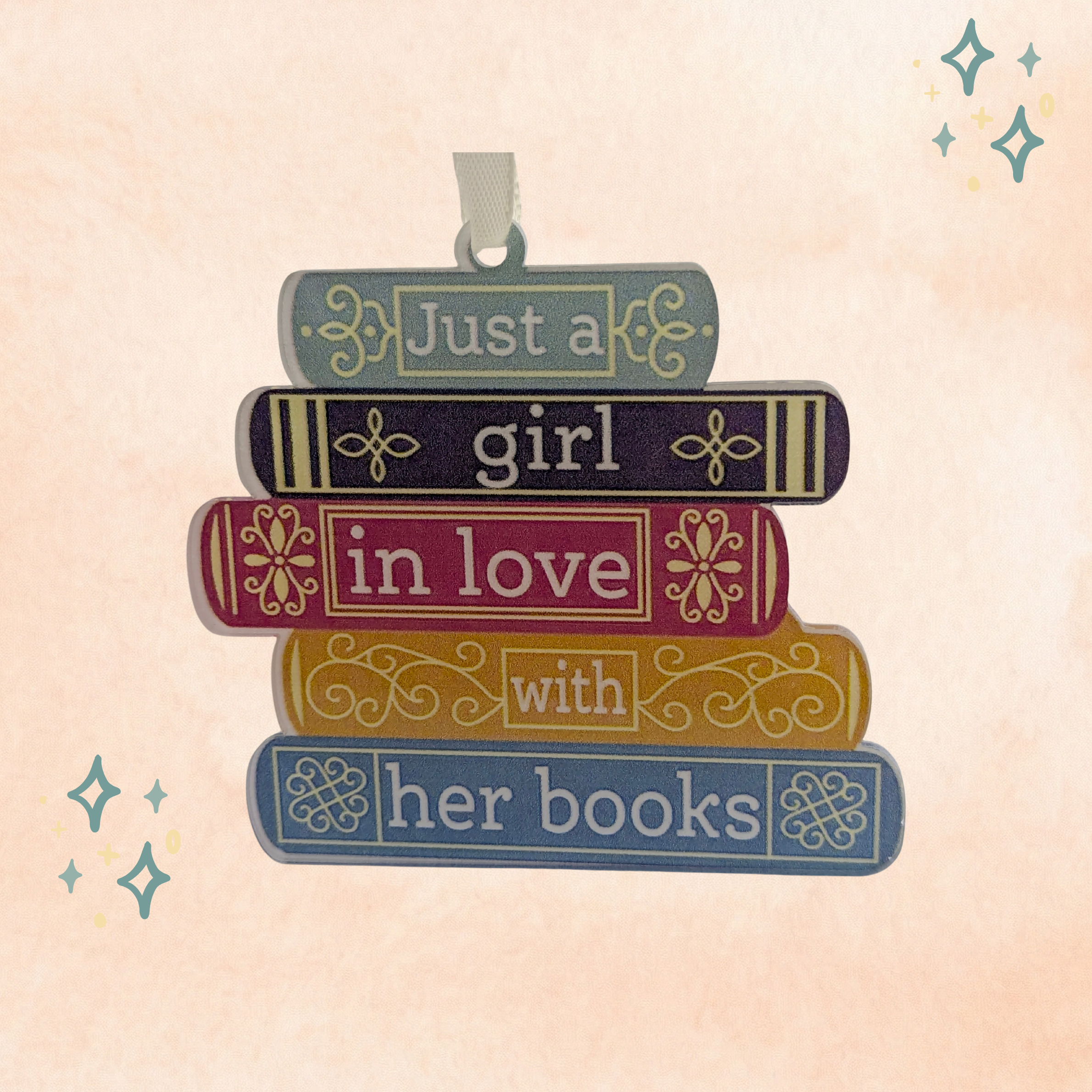 Just A Girl In Love With Her Books Bookshelf Decoration