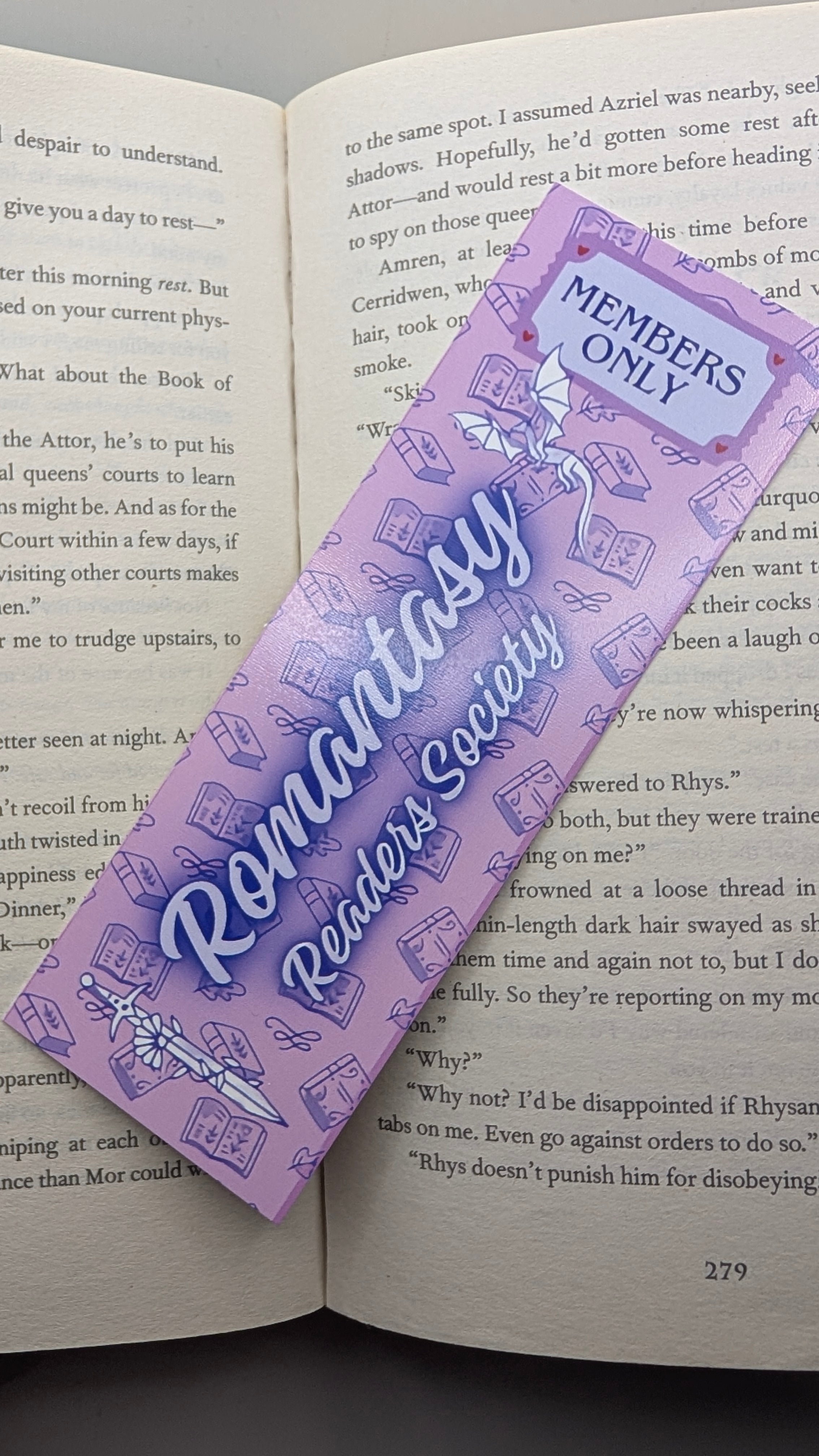 Romantasy Readers Society Bookmark