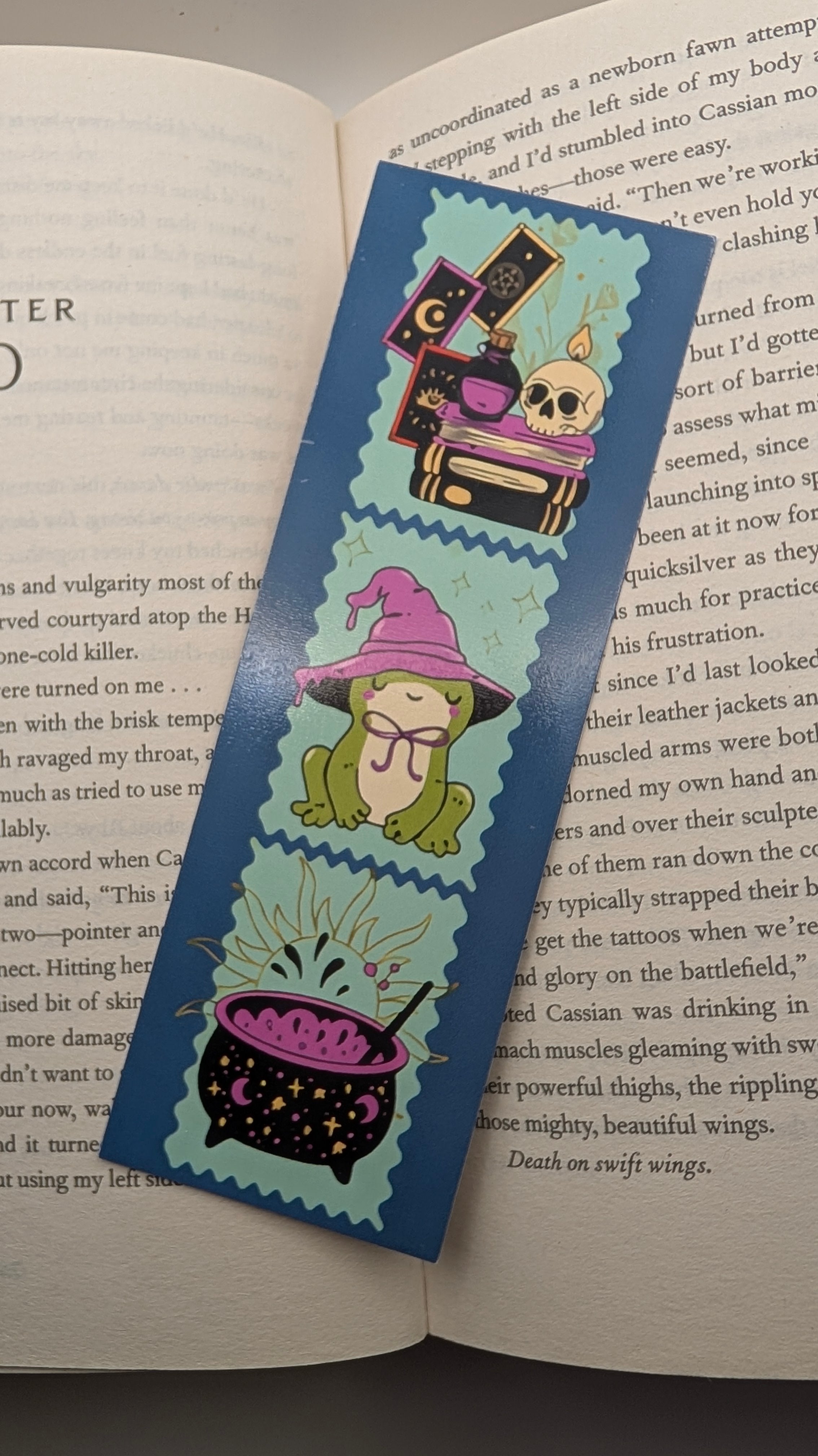 Mystic Frog & Cauldron Bookmark